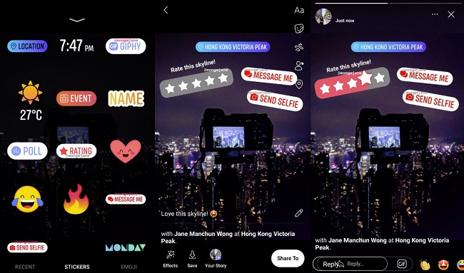 Facebook Stories stickers