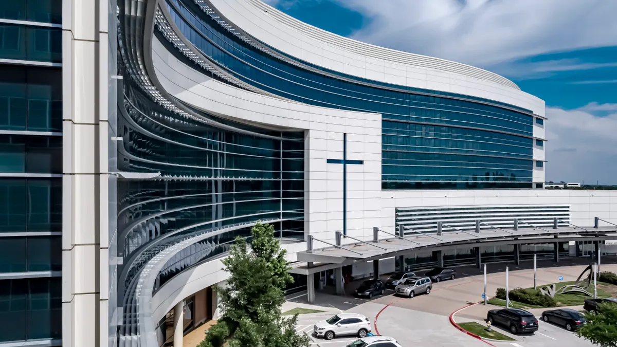 The Methodist Dallas Medical Center in Richardson, Texas. Skiles Group completed the vertical expansion and parking garage project.