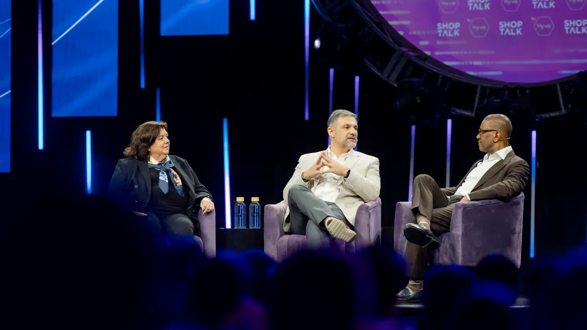 Barbie Cameron, Max Magni and Romaine Bostick at Shoptalk Spring 2026.