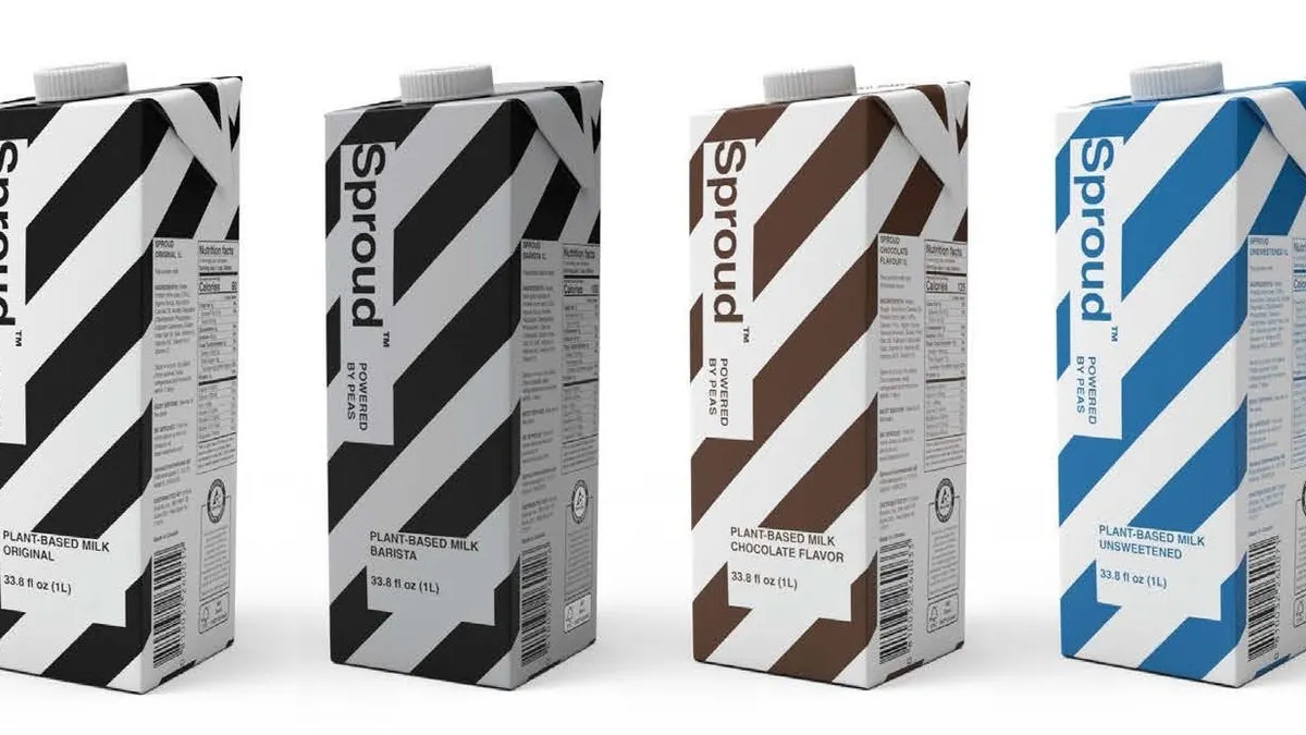 Sproud pea-protein milk