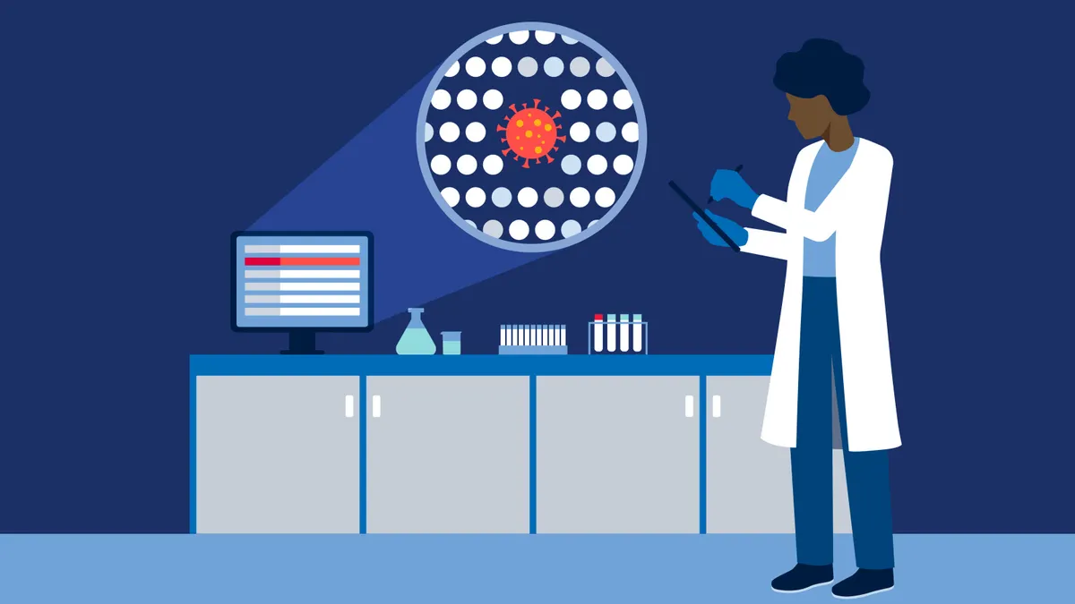 Medical lab technician illustration