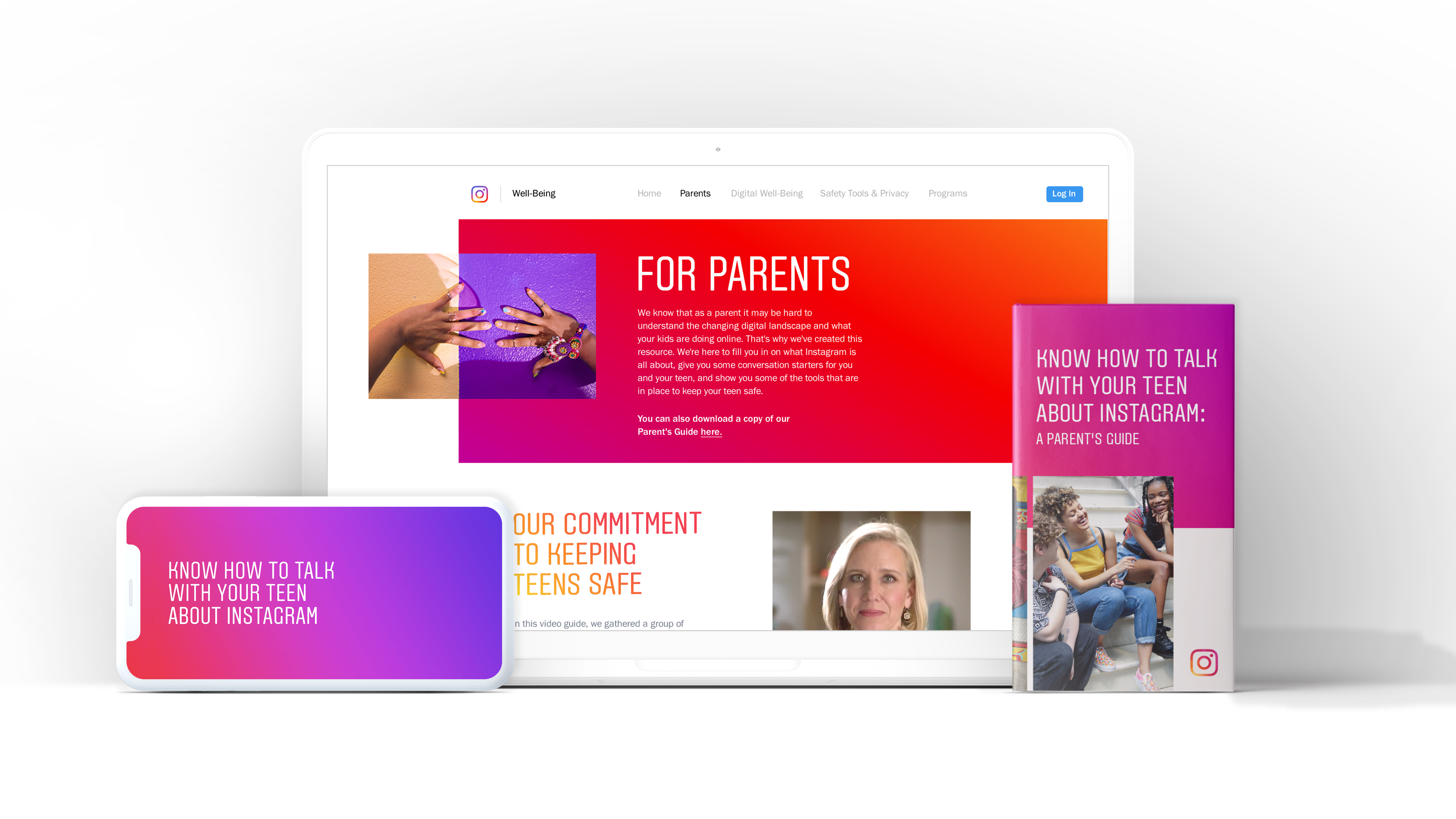 Screenshots of Instagram's new Parents Guide