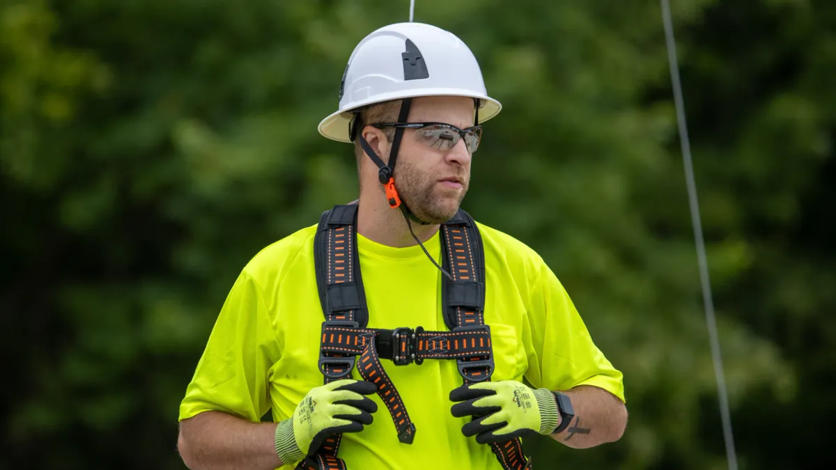 Person in Type 2 head protection