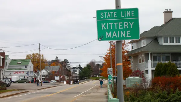 Sign for Kittery Maine