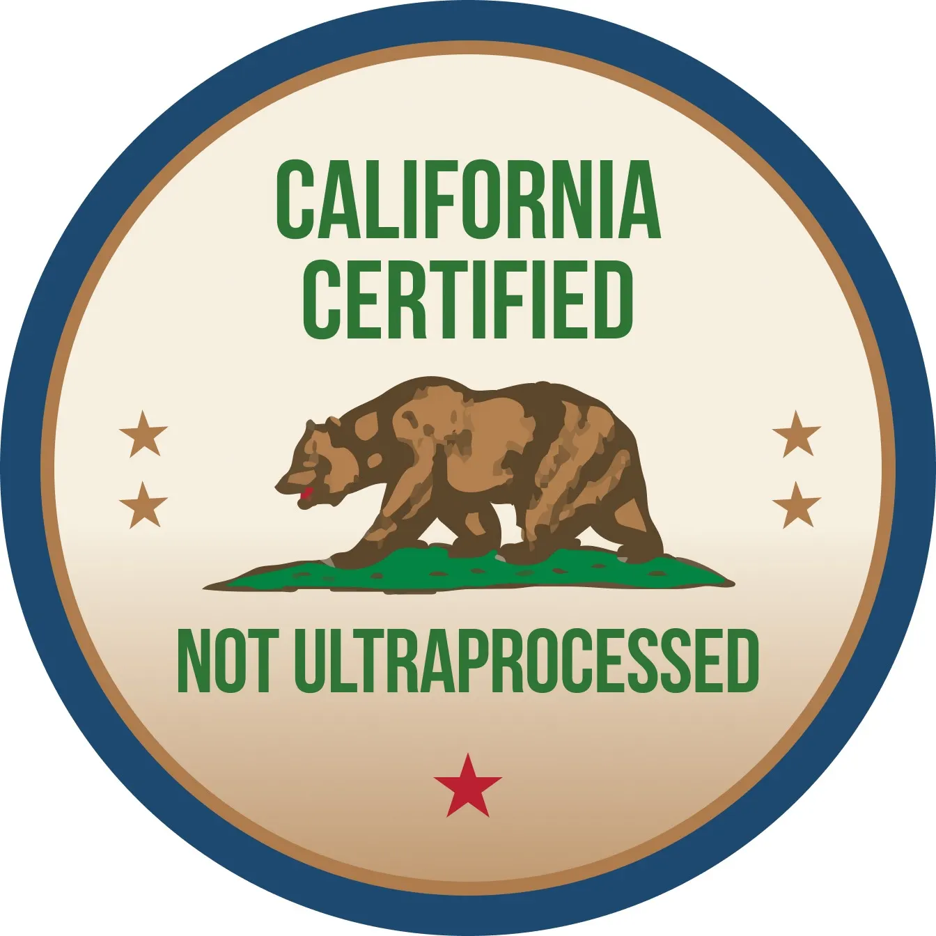 A mockup of the California Certified seal
