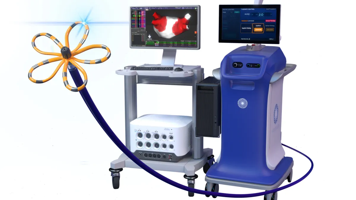 A view of Boston Scientific's Farawave system to treat atrial fibrillation.