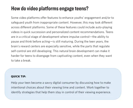 YouTube teen guide