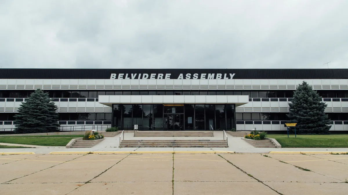 The exterior of an automotive manufacturing plant