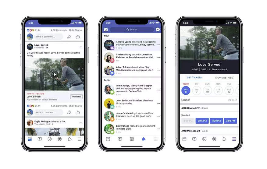 Facebook movie ads update