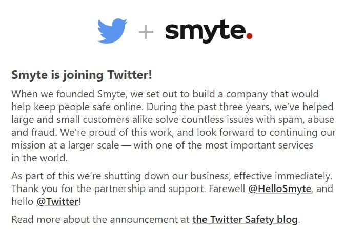 Twitter Acquires Smyte to Help Reduce the Impacts of Trolls and Bots | Social Media Today