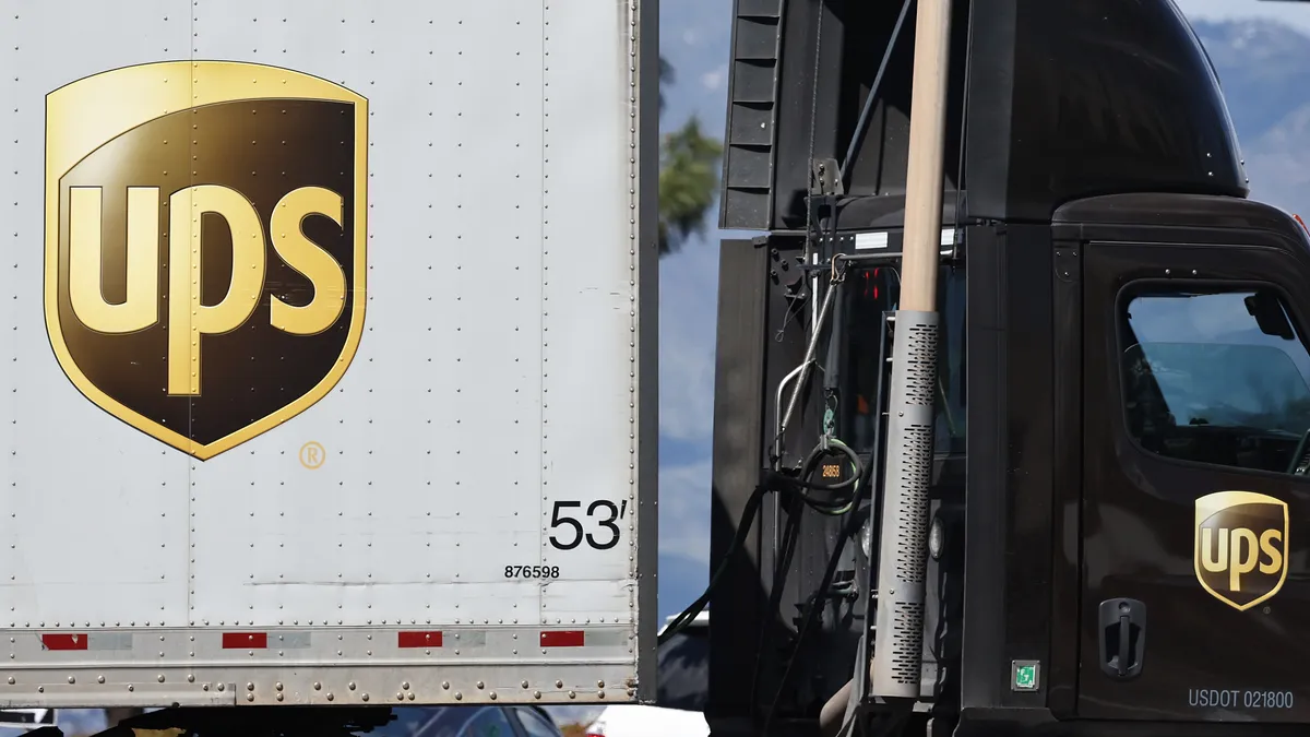 UPS logo on the side of a truck