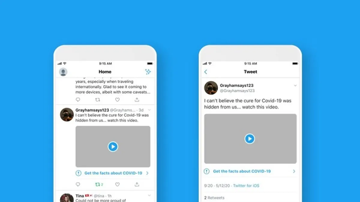 Twitter COVID-19 Misinformation Labels