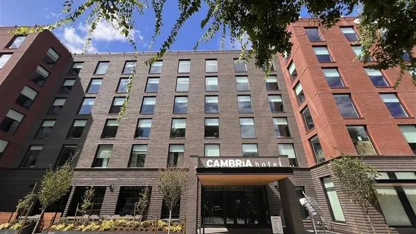 The exterior of Cambria Hotel Portland-Oregon.
