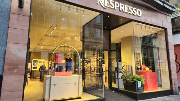 The exterior of Nespresso store.
