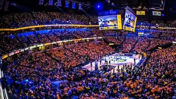 The Indiana Pacers NBA basketball team play a home game at Gainbridge Fieldhouse in Indianapolis, Indiana.