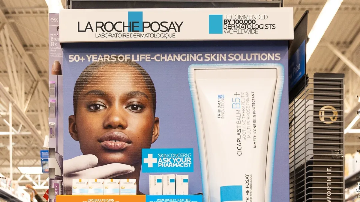 A  La Roche Posay display in a Walmart store.