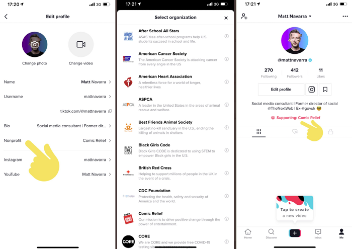 TikTok nonprofit