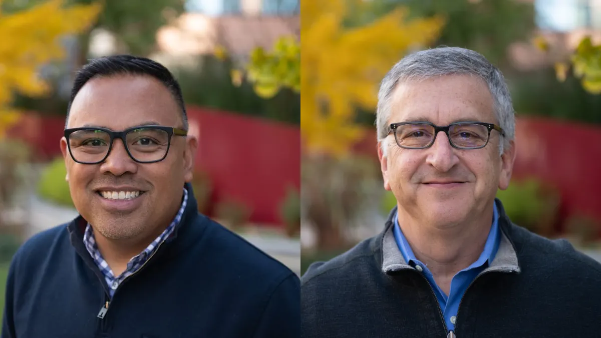 A composite image of two headshots, featuring Maze CEO Jason Coloma and CMO Harold Bernstein.