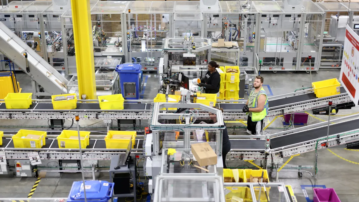 Amazon recently showcased its fulfillment center operations in Detroit at a ribbon cutting event.