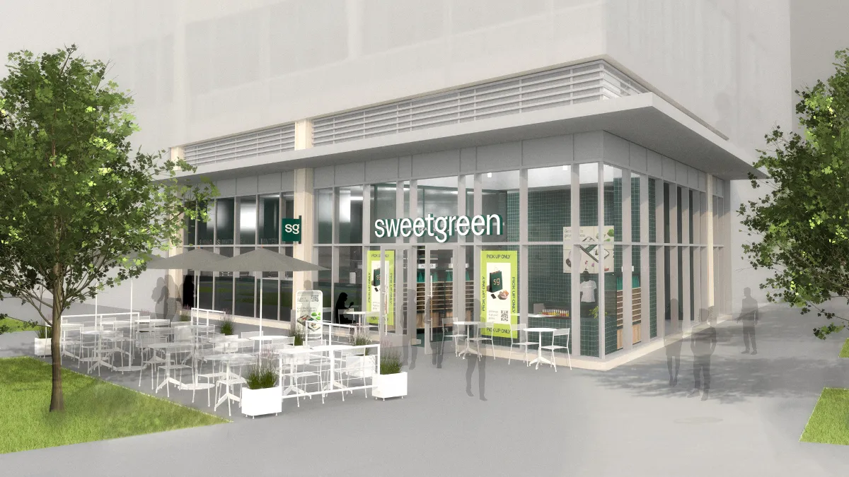 Rendering of sweetgreen's first pickup-only location in Washington, D.C.