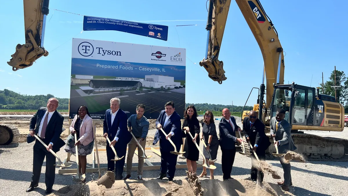 Groundbreaking at Tyson's Caseyville, Illinois, prepared foods expansion project