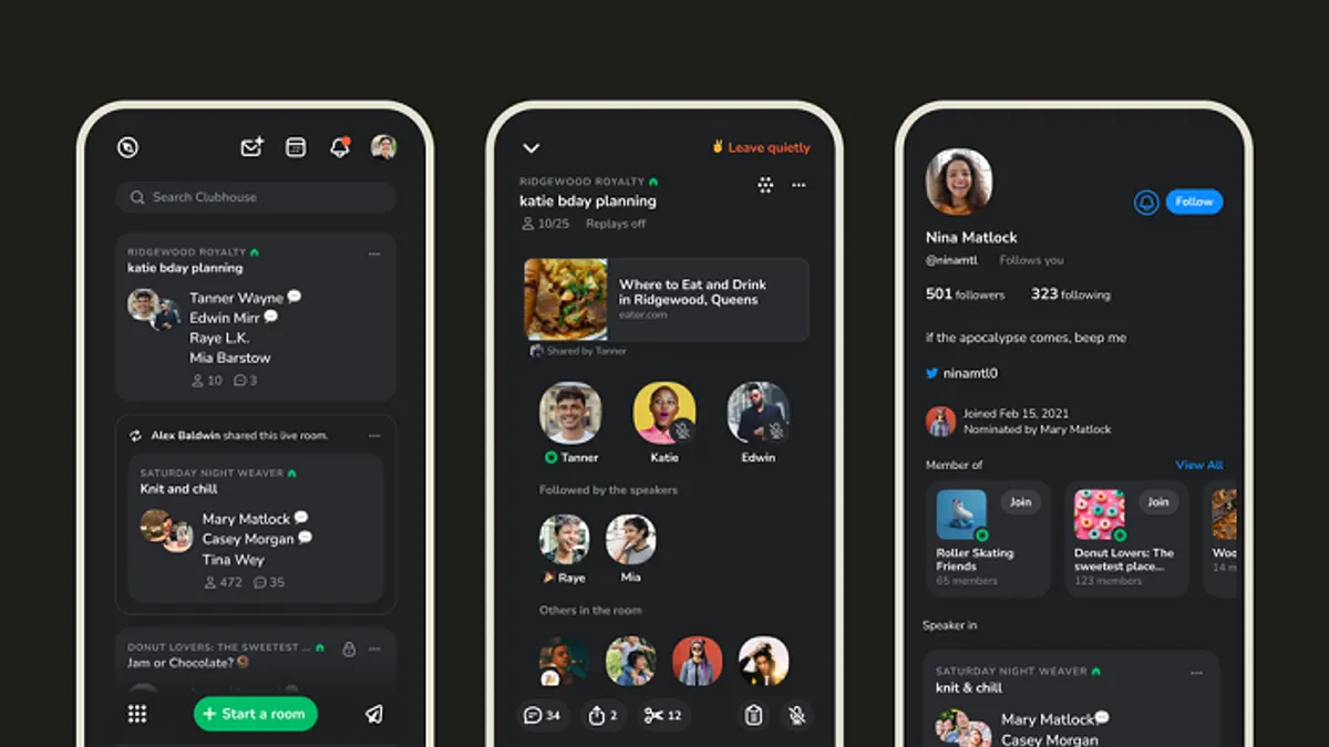 Clubhouse Dark Mode