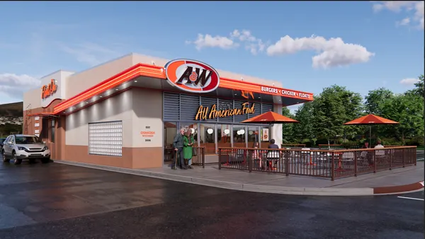 A rendering of an A&W location.