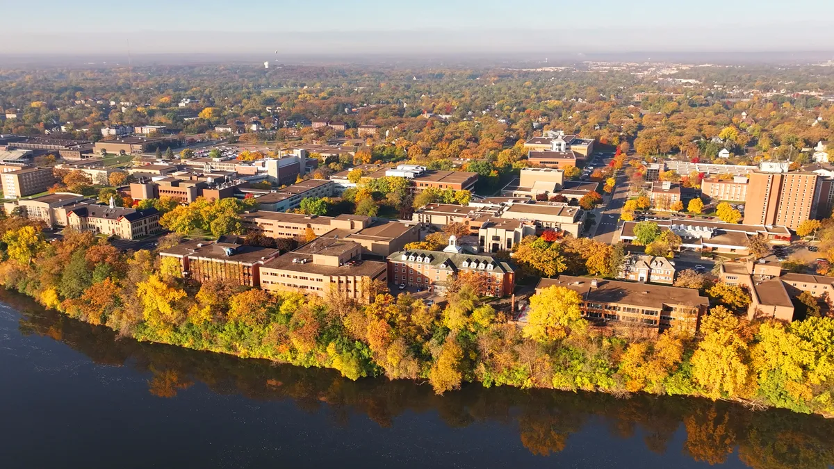 A shot of St. Cloud State University from above