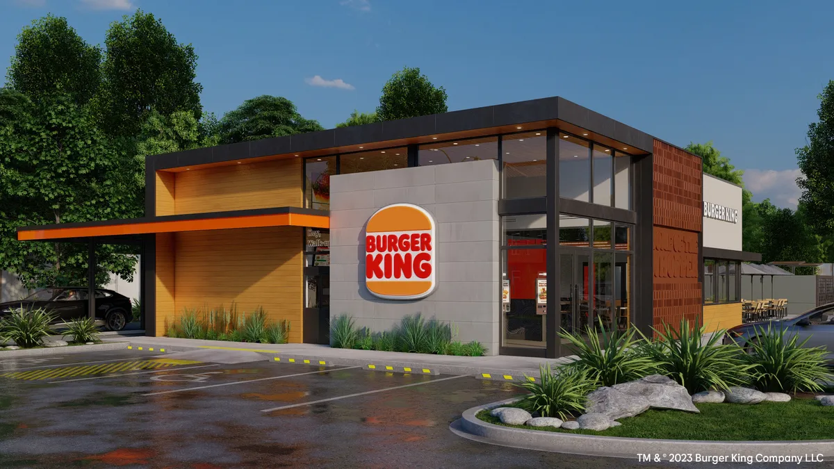 An image of Burger King restaurant in a new design