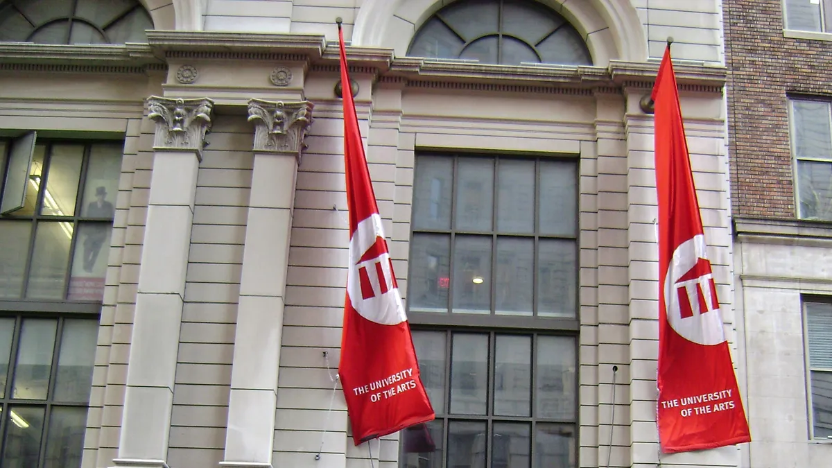 The University of the Arts' Dorrance Hamilton Hall at 320 S. Broad Street at the corner of Pine Street in Philadelphia.