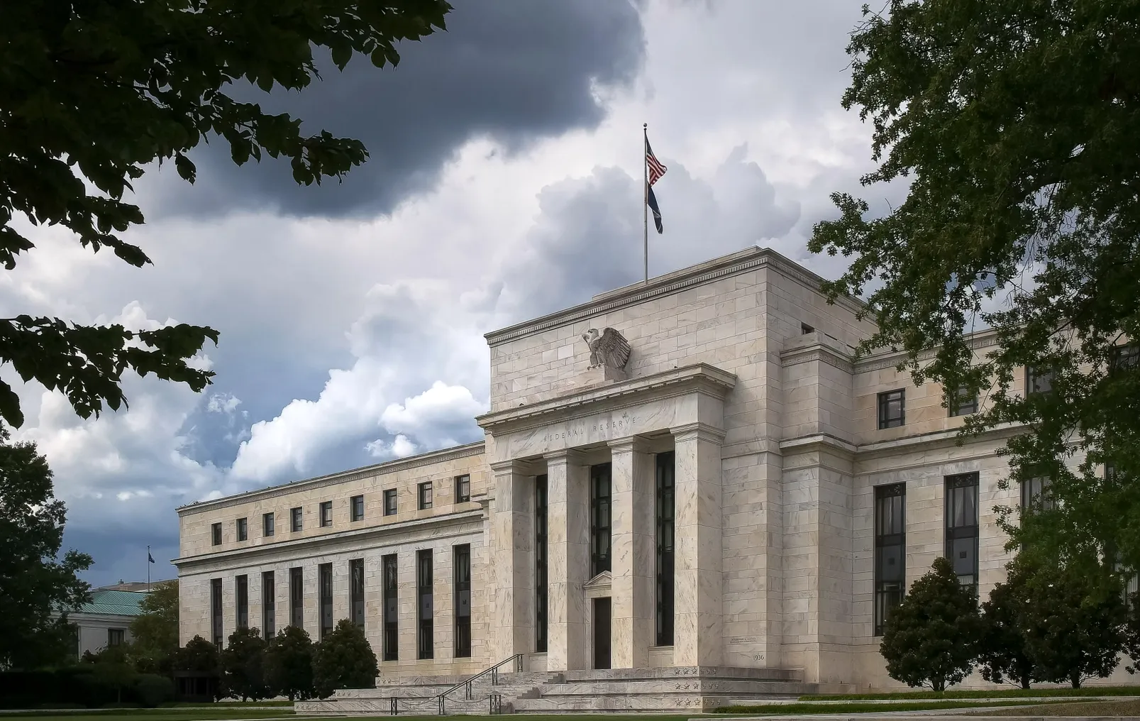 the exterior of the federal reserve building in washington, dc