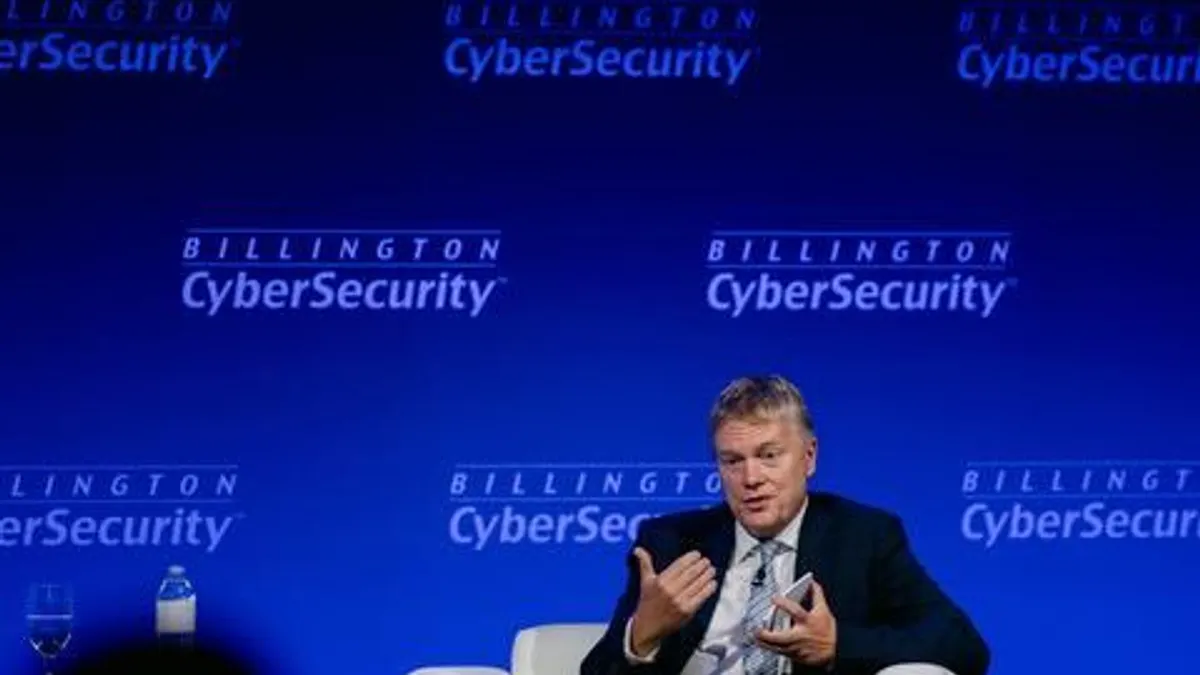 Richard Horne, CEO of the National Cyber Security Centre in the UK, speaks during the Billington Cybersecurity Summit on Sept. 10, 2025.