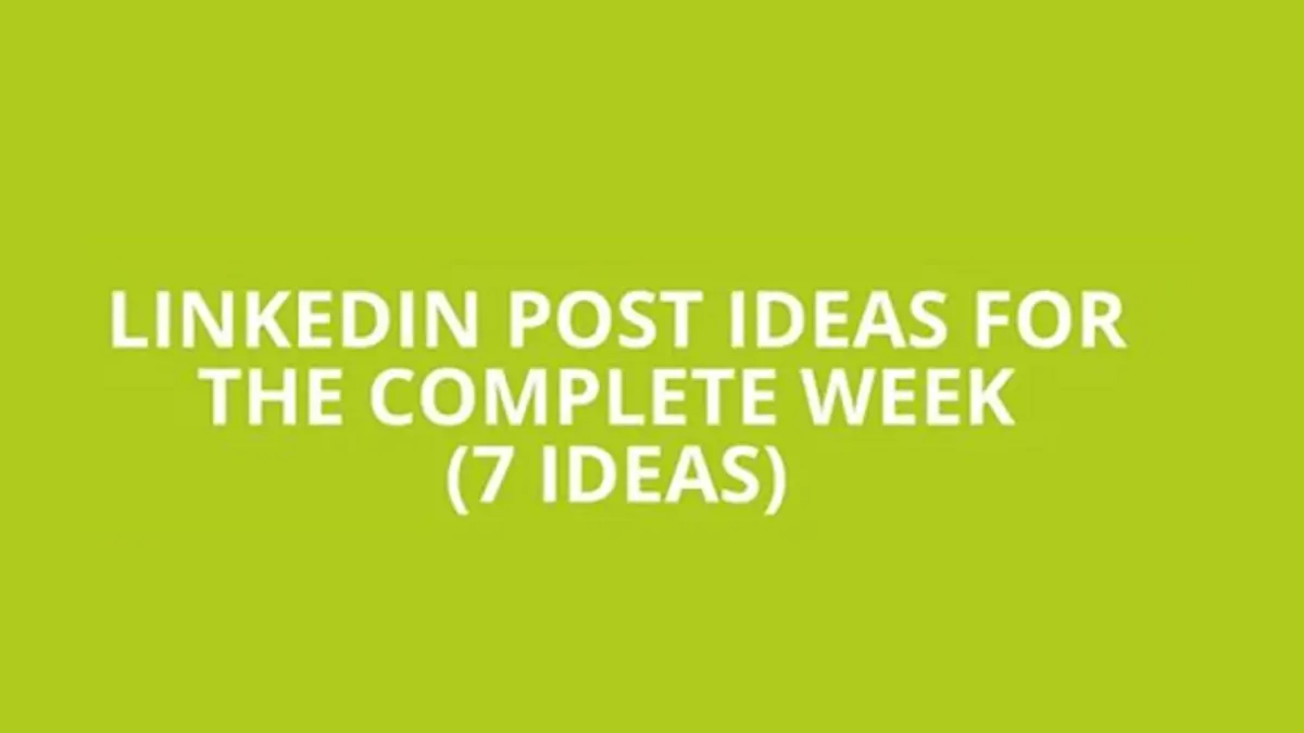 LinkedIn post ideas infographic