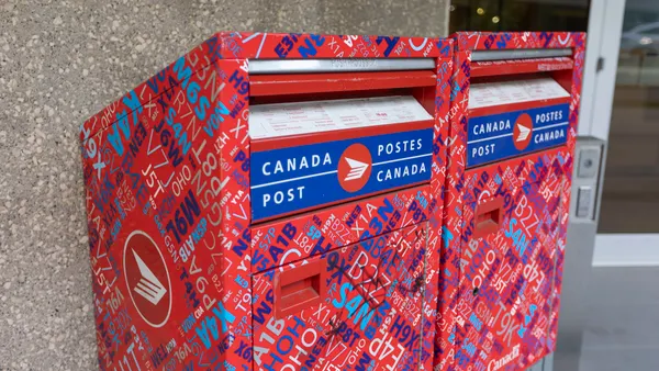A Canada Post mailbox in Vancouver.