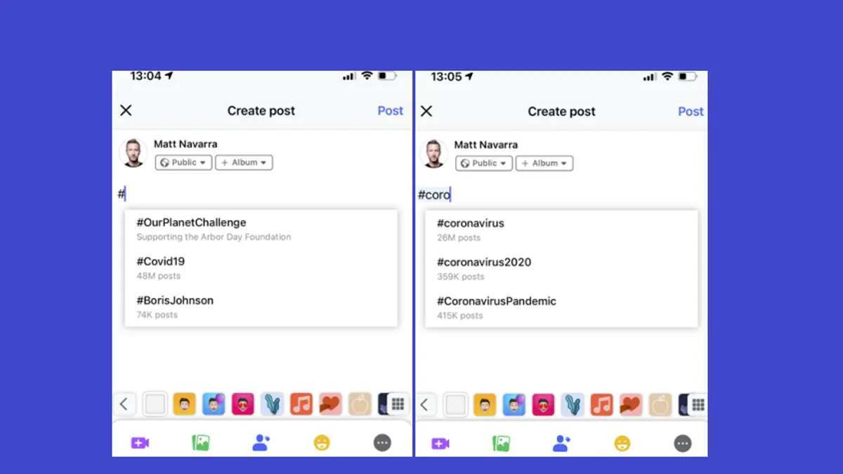 Facebook hashtag metrics