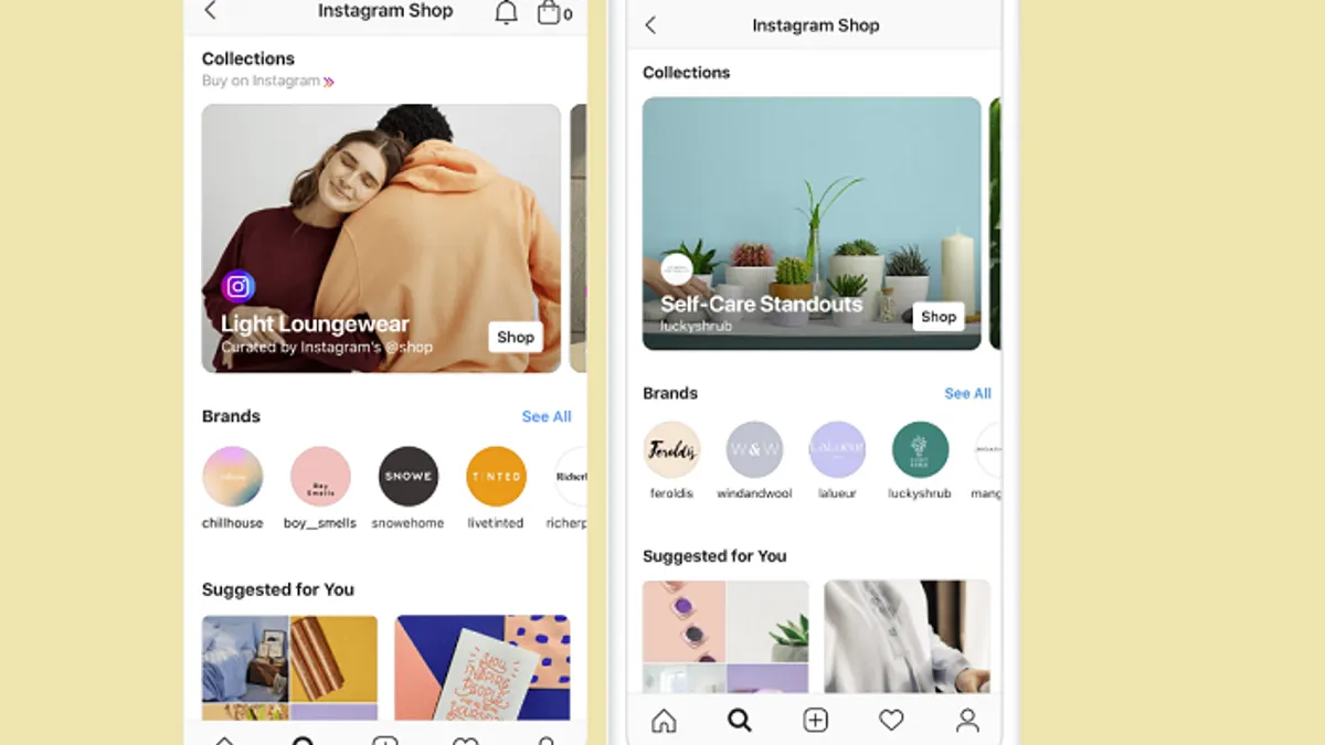 Instagram Shops tab