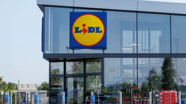 The exterior of a Lidl store