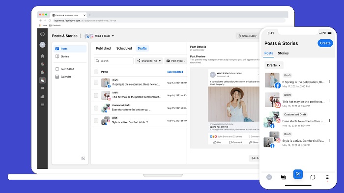 Facebook Stories scheduling