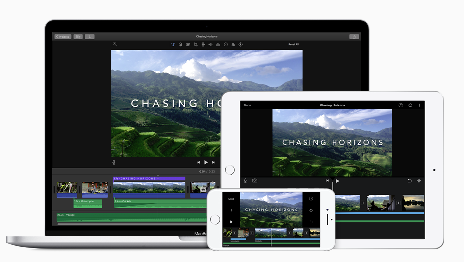 iMovie screenshots