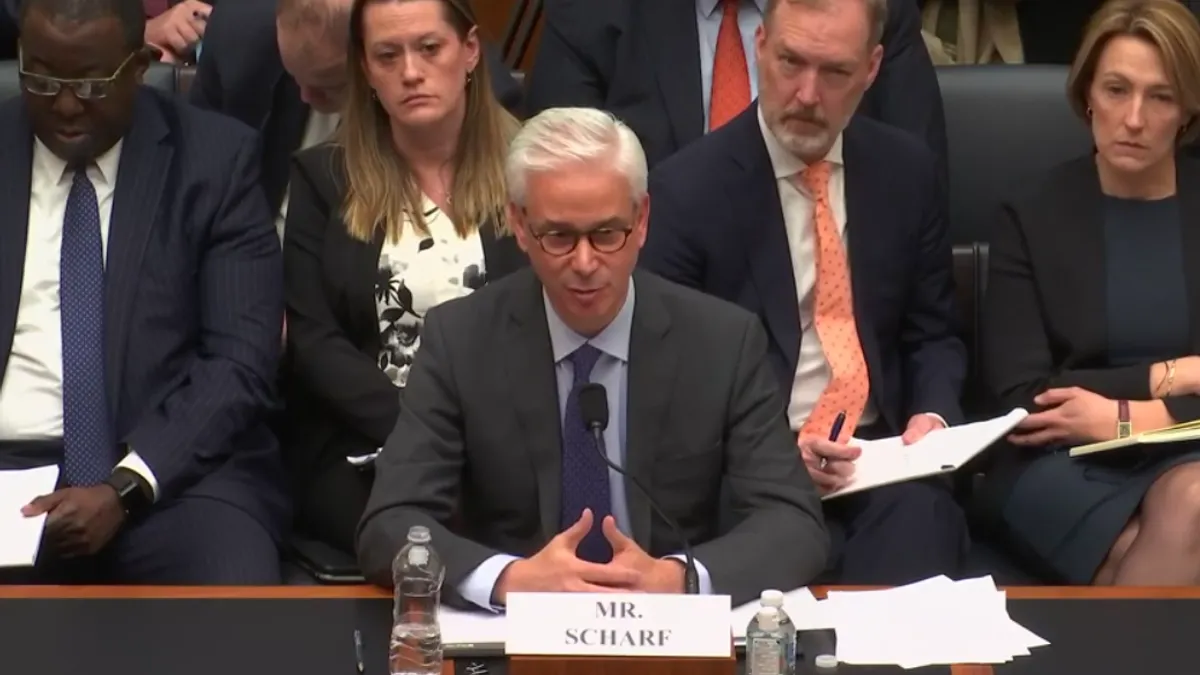 Wells Fargo CEO Charlie Scharf testifies in front of the House Financial Services Committee.