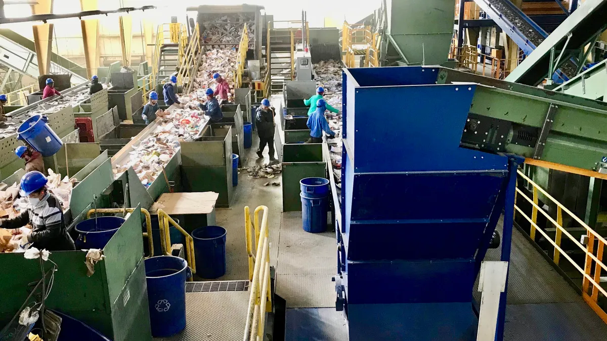 Workers at Eco-Cycle MRF in Boulder, Colorado