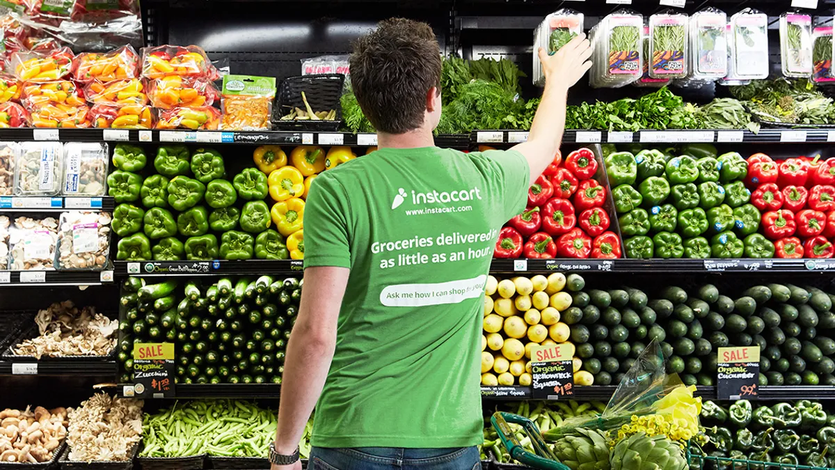 Header image for "Instacart Pulls IPO; CEO Says 2022 Listing Unlikely"