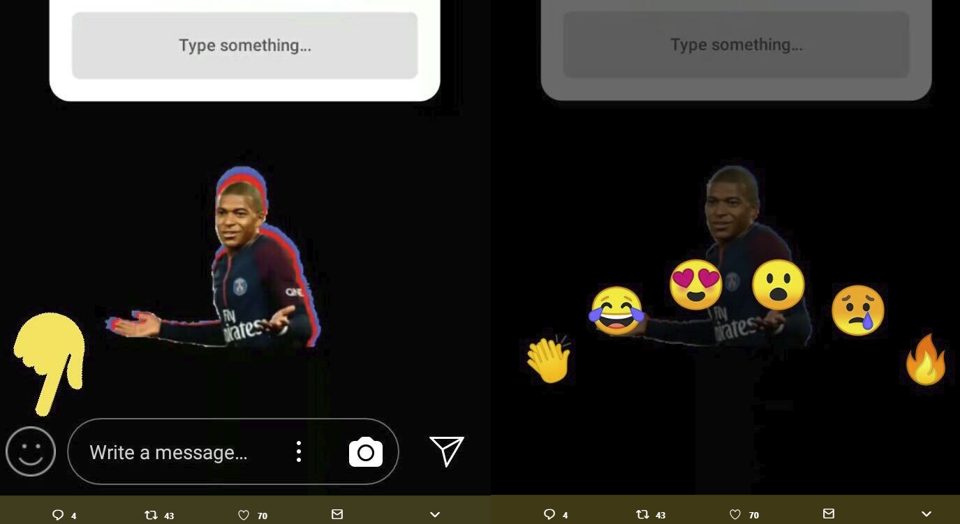 Instagram Stories emoji picker