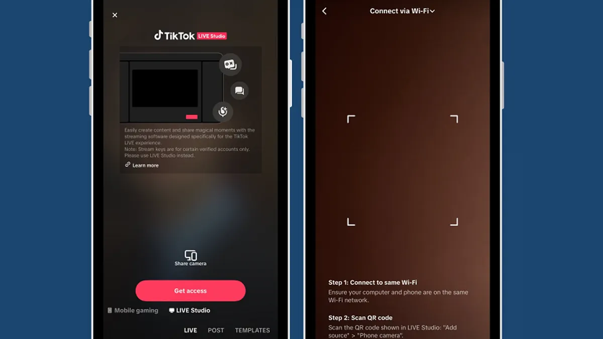 TikTok camera connection