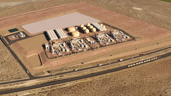 A rendering of Hydrostor's 500 MW/4 GWh Willow Rock Energy Storage Center.