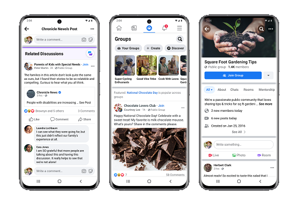 Facebook Groups discovery