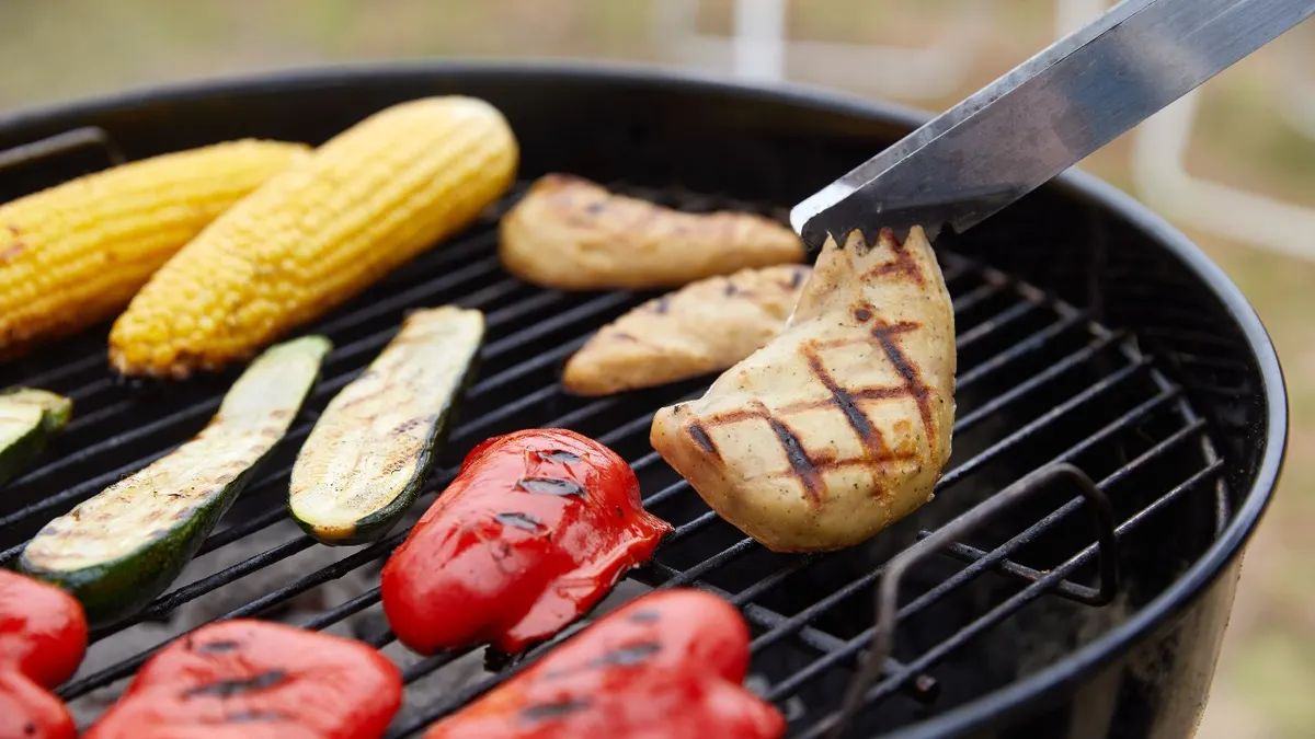 Eat Just's cultured Good Meat chicken on a grill