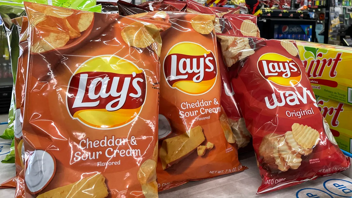 Lay's potato chips made by PepsiCo.