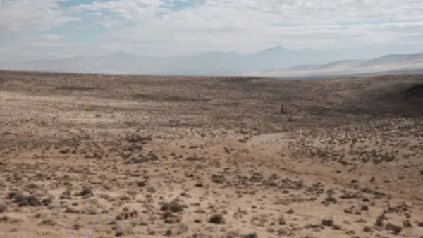 A landscape photo of the Thacker Pass land being developed by Lithium Americas in Nevada.