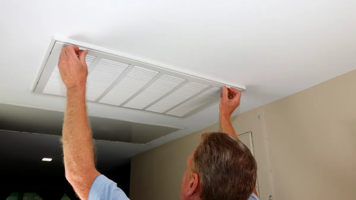 IAQ, ceiling ventilation exhaust, pathogen spread, aerosols